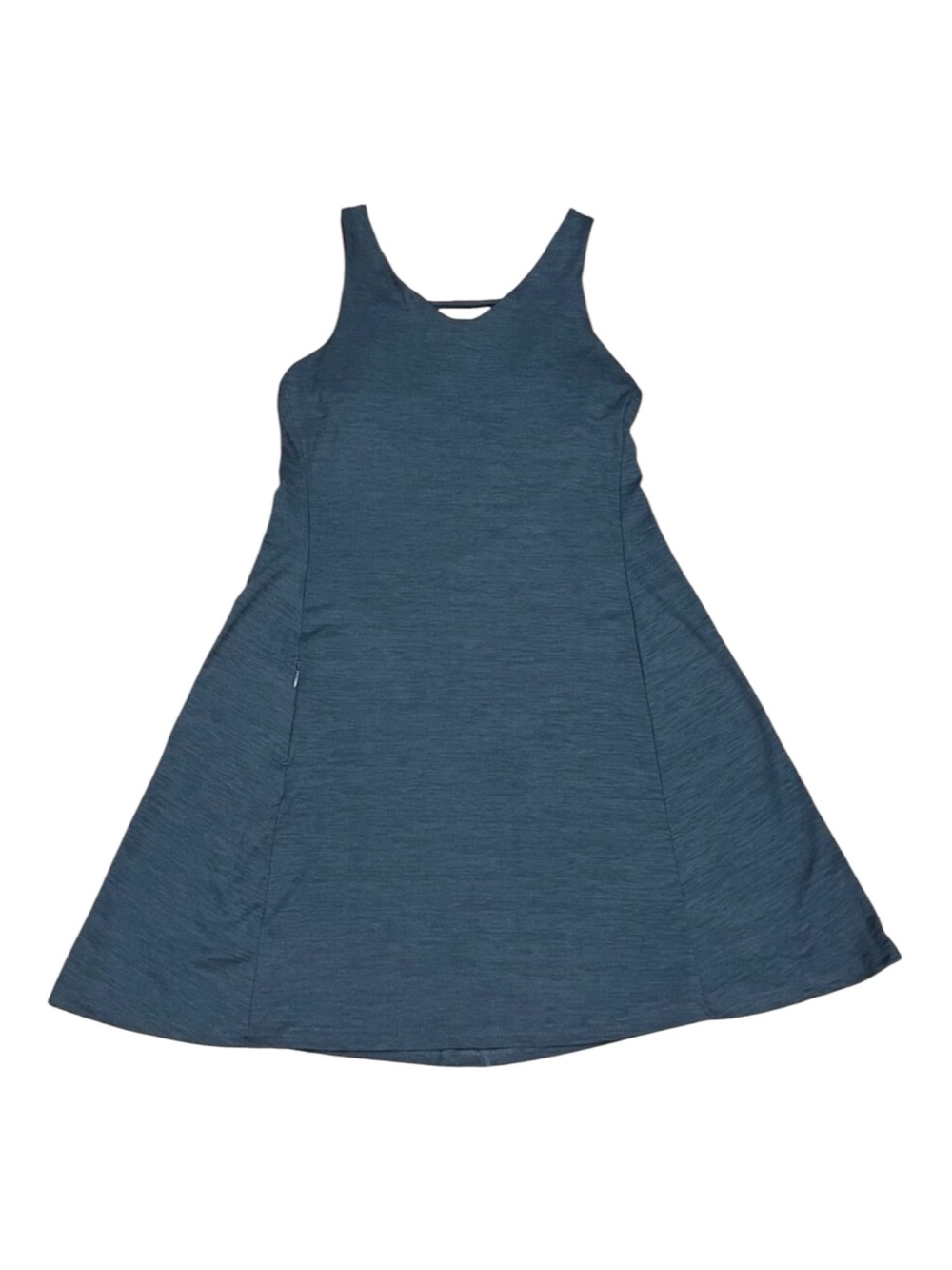 TOAD & CO Deep Teal Tech Tomboy Tank Dress Sleeveless V Neck Pocket Size Small
